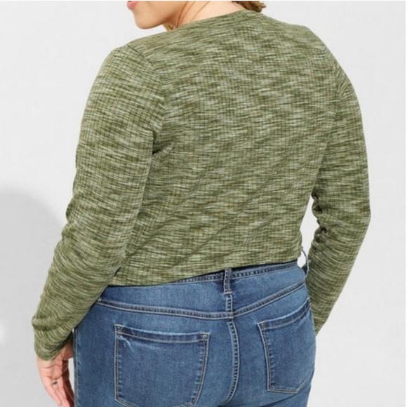 💚TORRID NWT Green Cardigan - Cropped 1X - Picture 4 of 10